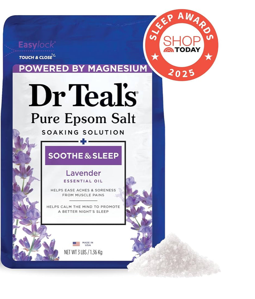 Dr Teal's Epsom Salt Soaking Solution, Soothe & Sleep, Lavender 48oz