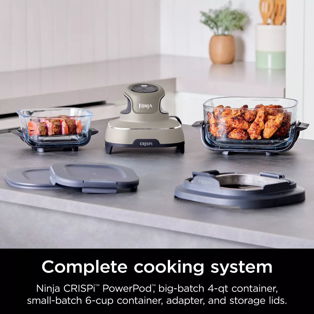 Ninja Crispi 4-In-1 Portable Glass Air Fryer Cooking System