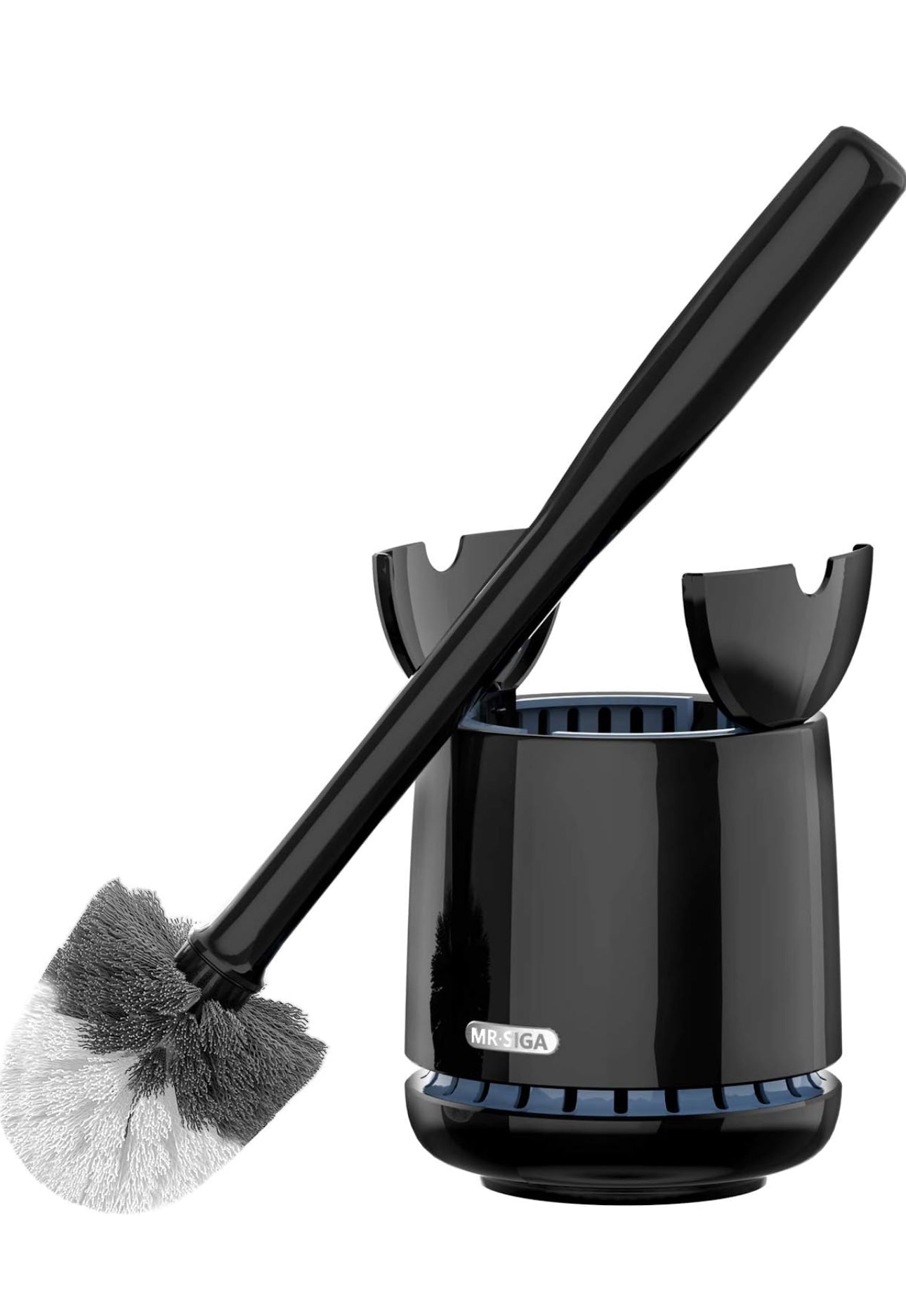 MR.SIGA Toilet Bowl Brush and Holder, Premium Quality, with Solid Handle and Durable Bristles for Bathroom Cleaning