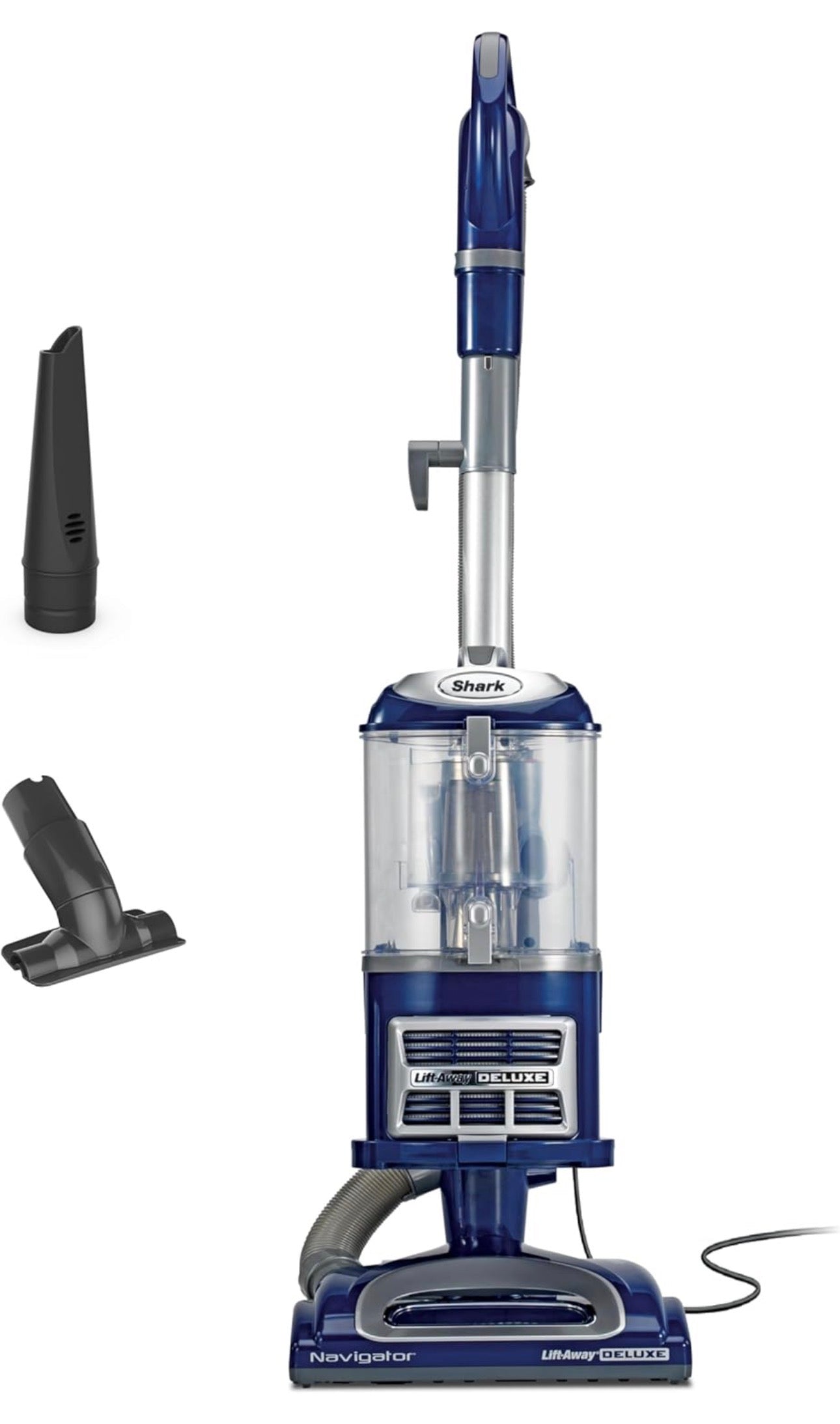 Shark Upright Vacuum, Navigator Lift-Away Deluxe with Large Dust Cup Capacity, HEPA Filter, Swivel Steering, Upholstery Tool & Crevice Tool, Blue, NV360