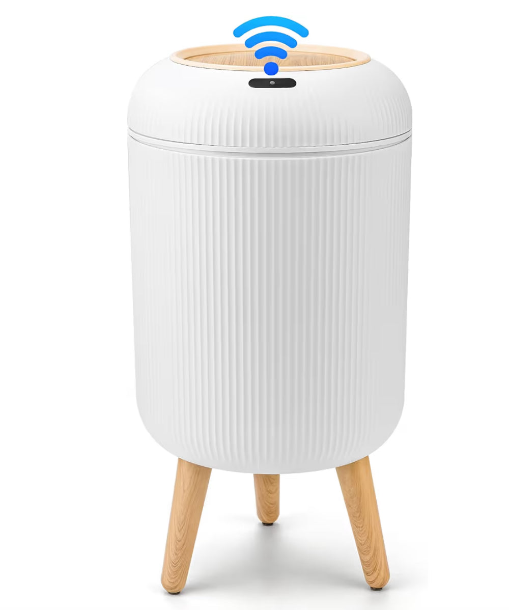 Pukomc Smart Sensor Wastebasket, Convenient and Hygienic Easy to Use, Technology Sensor Waterproof Wastebasket Plastic Trash can for Kitchen, Bathroom, Bedroom, Living Room, Office and Outdoor