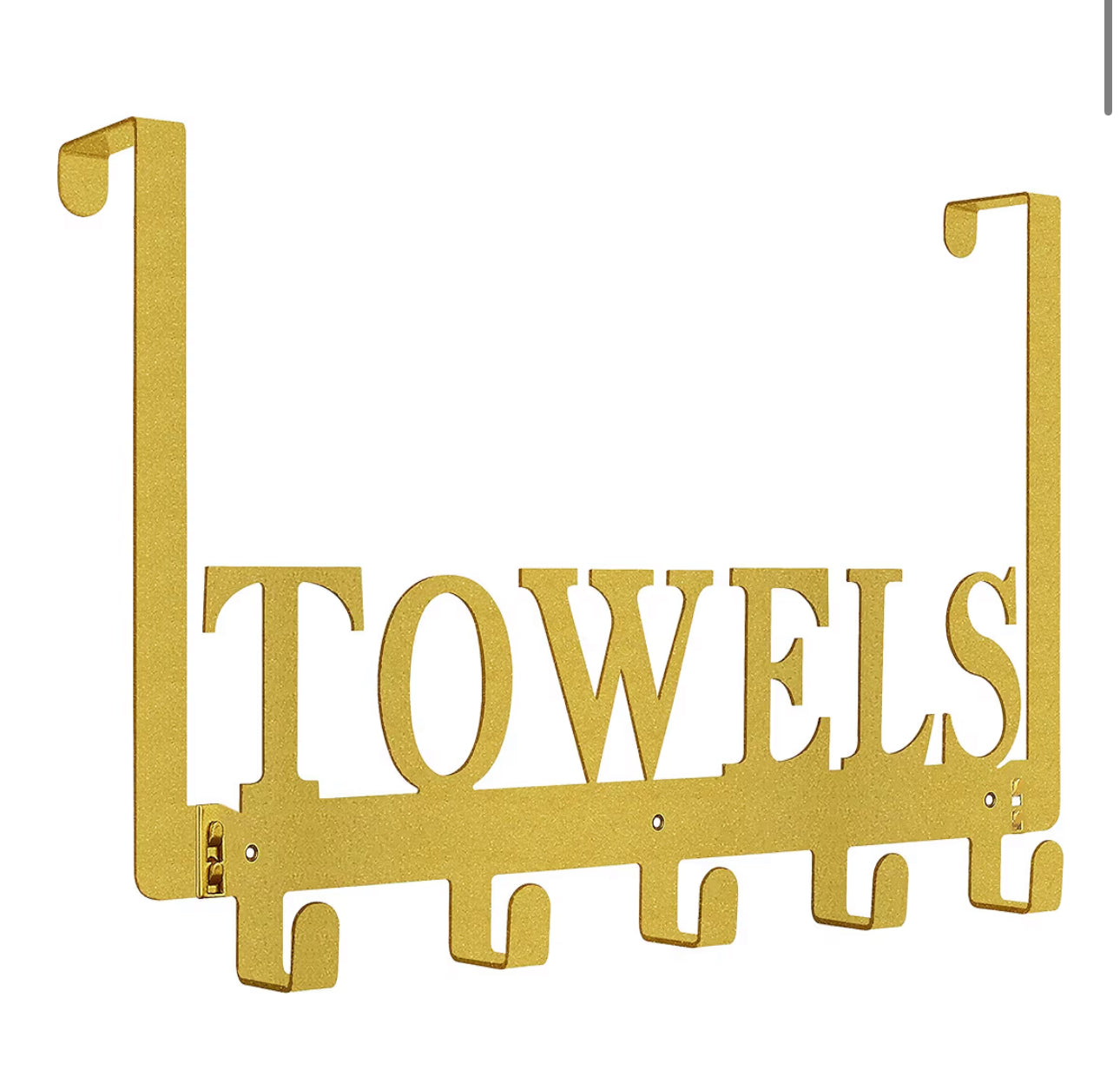 Over The Door Hooks, Towel Holder for Bathroom, Door Mount Towel Rack Towel Hooks for Bedroom Beach Towels Bathrobe Wall Mount Hang on The Door Cabinet Cupboard Metal Sandblasted