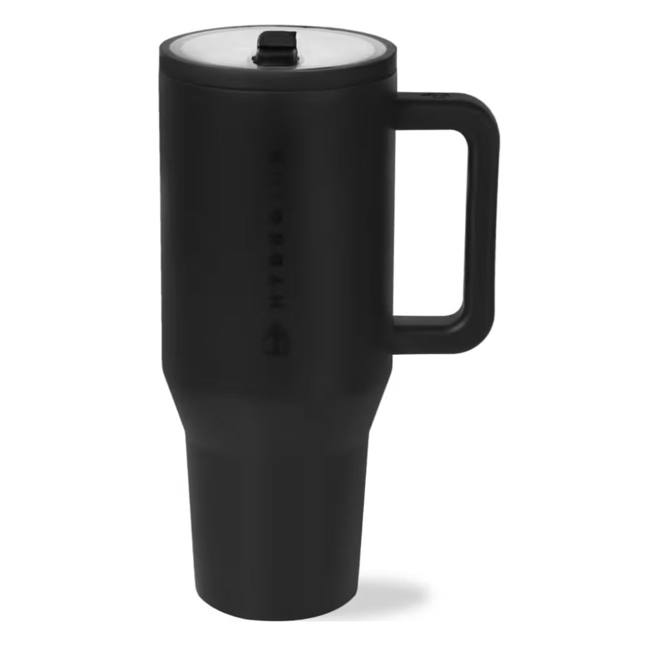 HydroJug Traveler - 32 oz Water Bottle with Handle & Flip Straw - Fits in Cup Holder, Leak Resistant Tumbler-Reusable Insulated Stainless Steel & Rubber Base