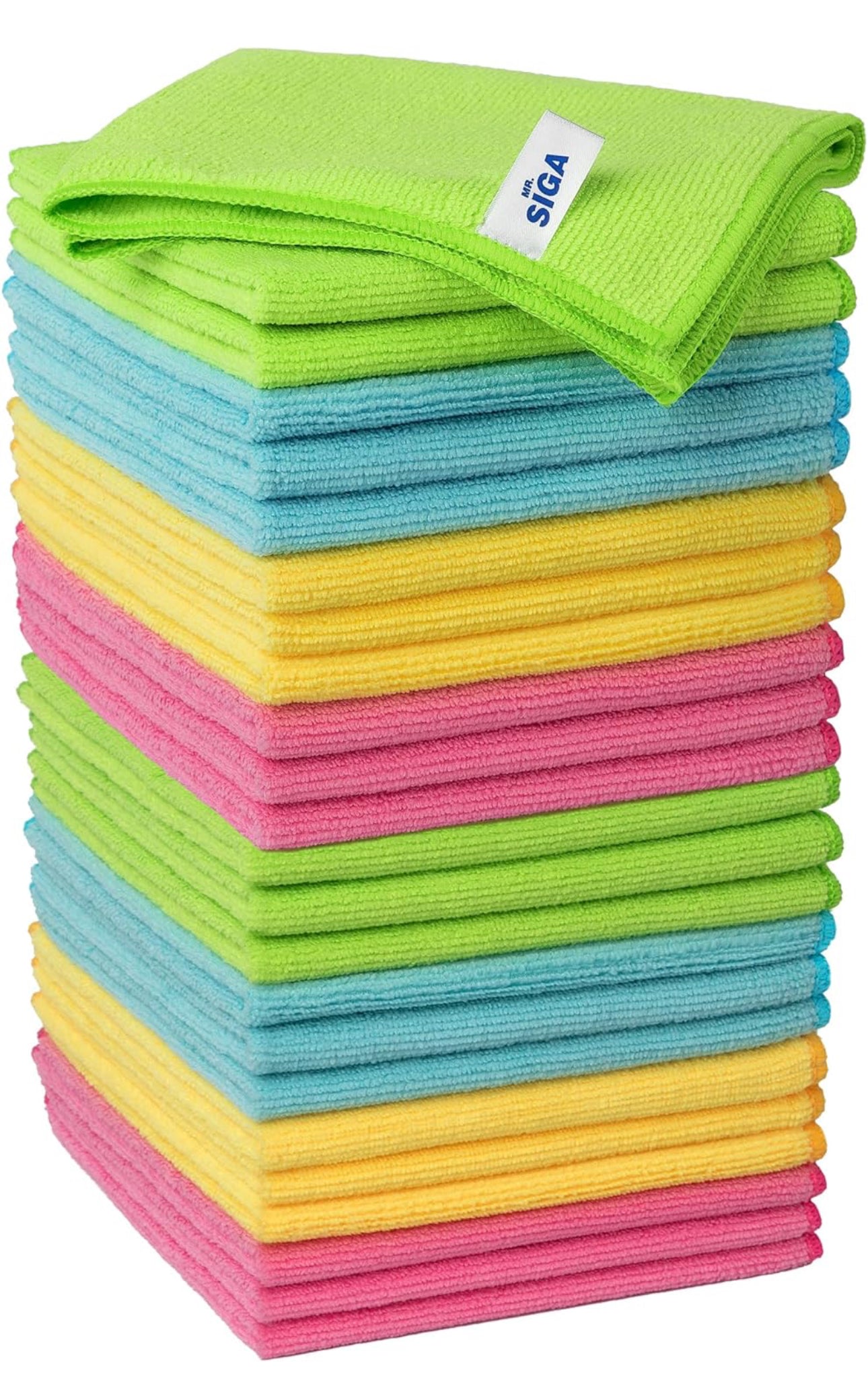 MR.SIGA Microfiber Cleaning Cloth, Pack of 24, Size:12.6" x 12.6"
