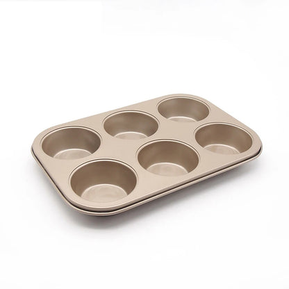 6 Cups Cupcake Pan Muffin Tray Non-Stick Baking Pan