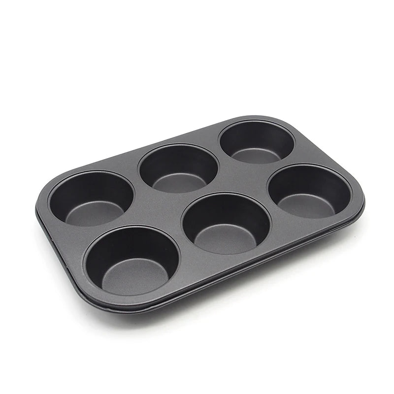 6 Cups Cupcake Pan Muffin Tray Non-Stick Baking Pan