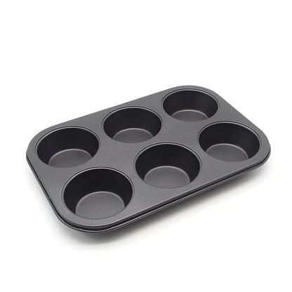 6 Cups Cupcake Pan Muffin Tray Non-Stick Baking Pan