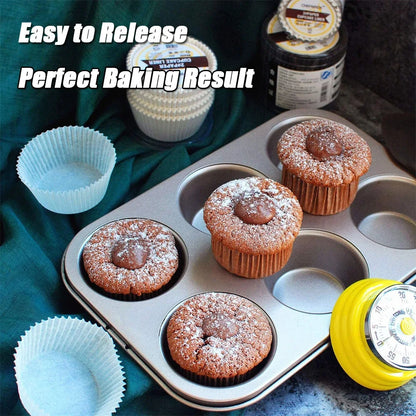 6 Cups Cupcake Pan Muffin Tray Non-Stick Baking Pan