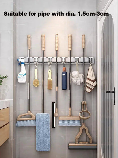 Mop and Broom Organizer Mop Holder Rack Mop Holder Wall Mounted