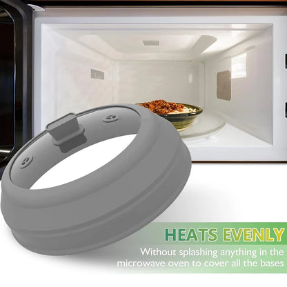 Microwave Splatter Cover Glass Microwave Cover for Food 10.5inch Foldable Microwave Plate Cover Silicone Splash Guard Food Cover