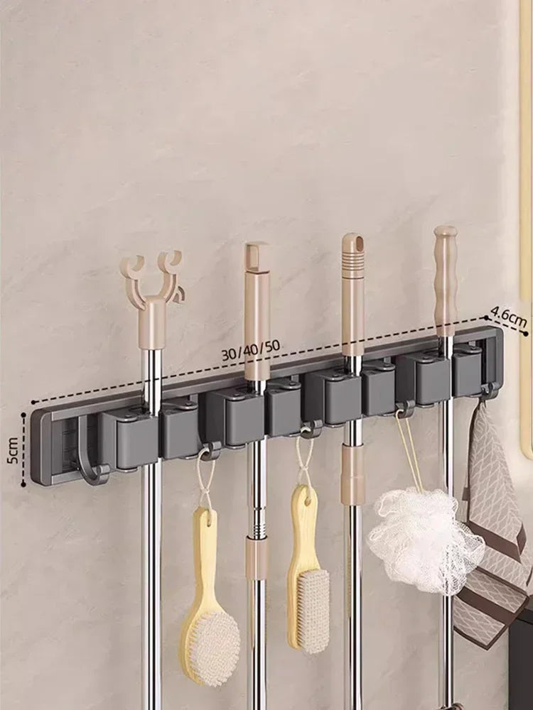 Mop and Broom Organizer Mop Holder Rack Mop Holder Wall Mounted