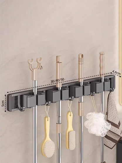 Mop and Broom Organizer Mop Holder Rack Mop Holder Wall Mounted