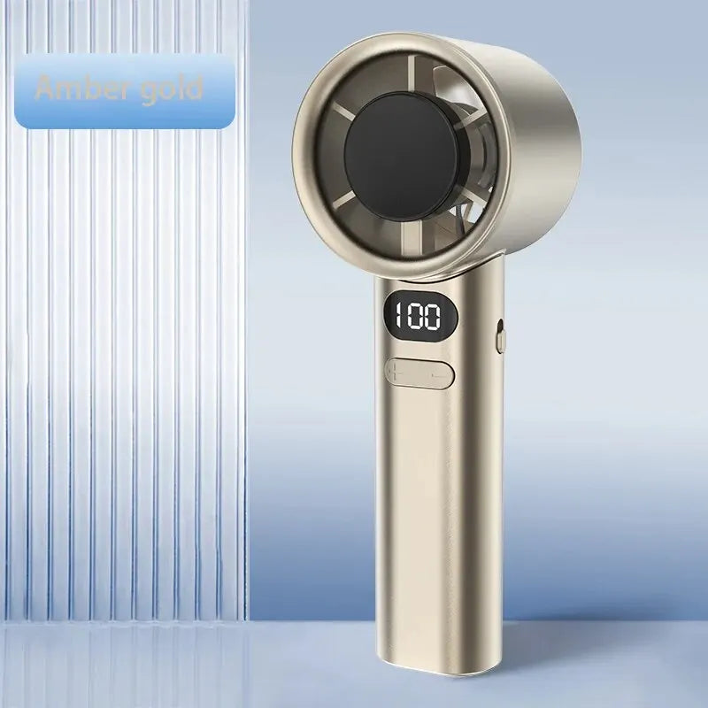 Portable Hand Fan , 120 Wind Speeds, Mini Bladeless Handheld Fan,
