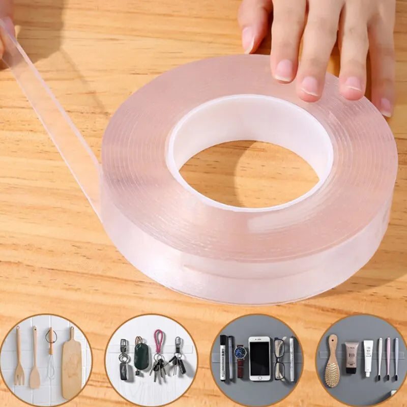 Double Sided Tape Transparent Waterproof Strong Reusable