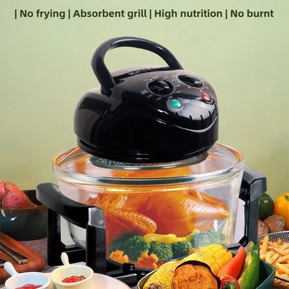 12L Air Fryer Oil-free Electric Fryers Visible Household Automatic Oven Deep Fryer Multifunctional Cooker