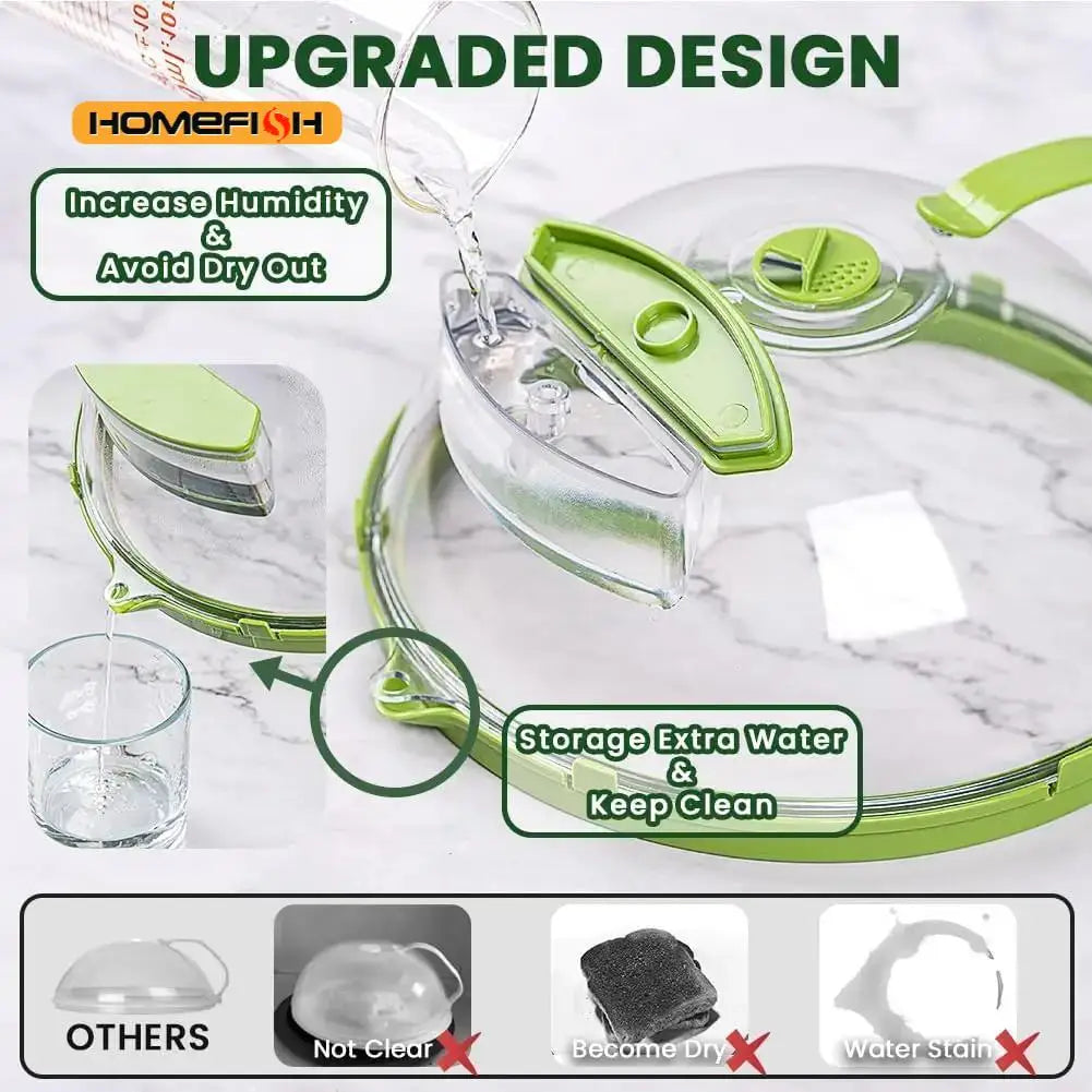 Microwave Food Cover Clear Microwave Splash Guard with Steamer and Handle