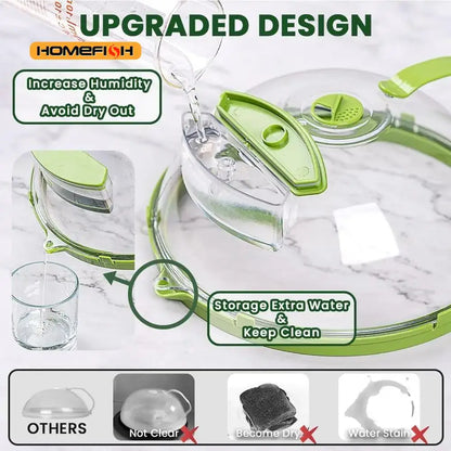 Microwave Food Cover Clear Microwave Splash Guard with Steamer and Handle