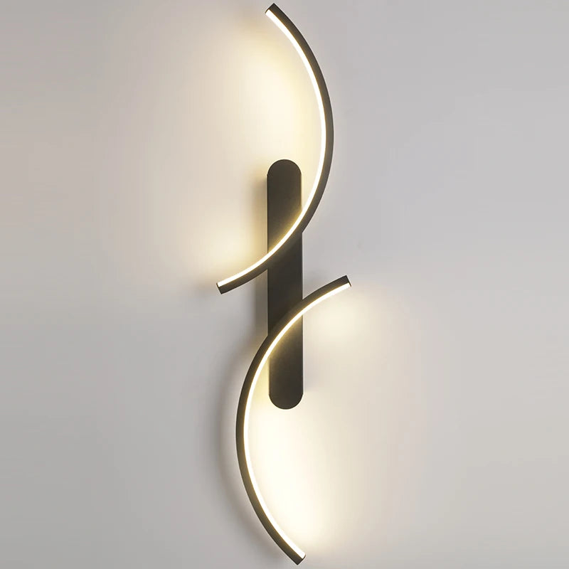 Modern Minimalist Wall Sconce Stylish Wall Lamp LED Sleek C Shape