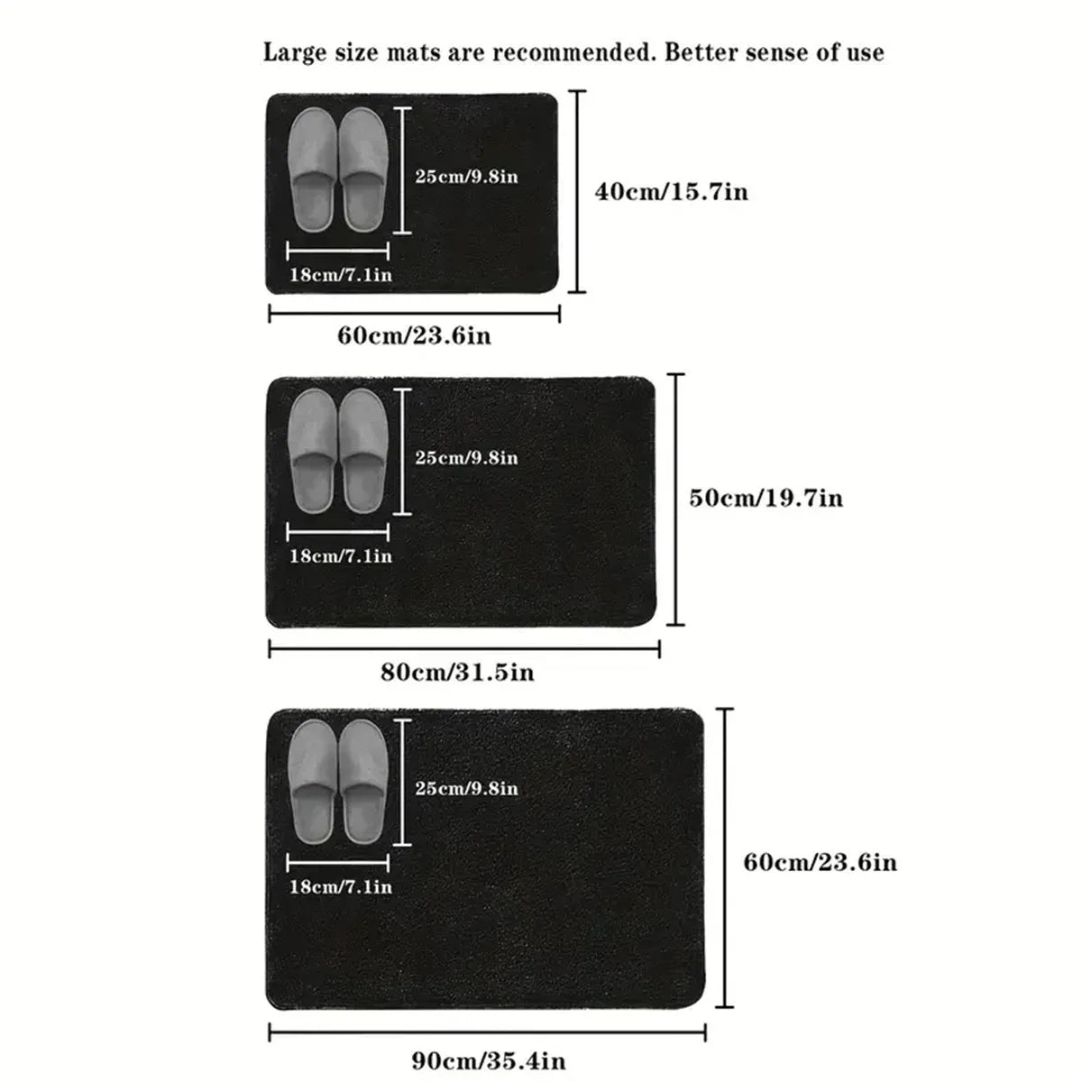 Solid Bathroom Non Slip Quick Drying Door Mat