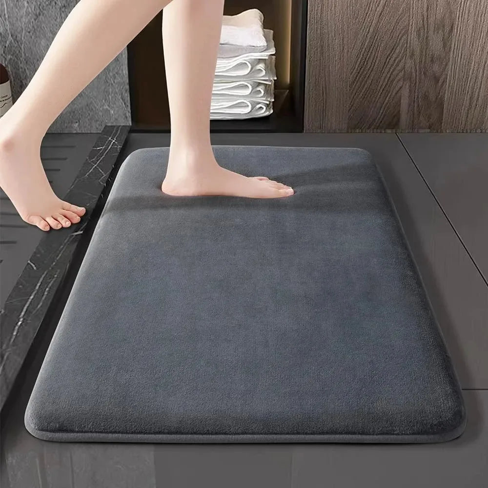 Solid Bathroom Non Slip Quick Drying Door Mat