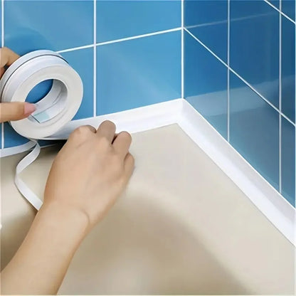 Roll Of Three Meters Two Pvc Waterproof And Anti-Mildew Seam Adhesive, Suitable For Kitchen, Bathroom, Toilet, Corner Gap