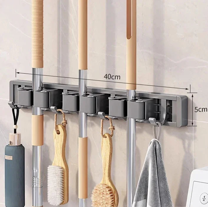 Mop and Broom Organizer Mop Holder Rack Mop Holder Wall Mounted