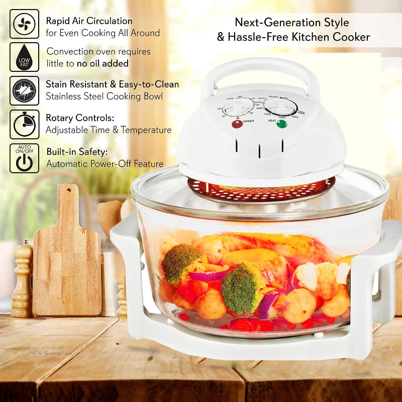 12L Air Fryer Oil-free Electric Fryers Visible Household Automatic Oven Deep Fryer Multifunctional Cooker