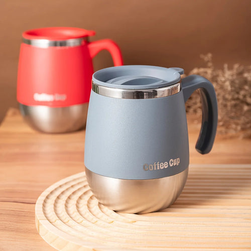 500ML Stainless Steel Vacuum Insulated Coffee Cup with Lid, Dual Wall Cold Hot Drink Thermos,Home Use,Durable & Leakproof Design