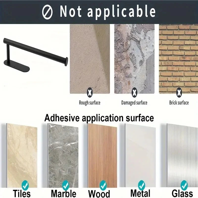 Self Adhesive Paper Towel Holder for Kitchen Cabinet,Bathroom Tissue and Towel Holder