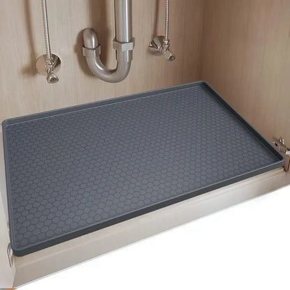 Under Sink Mat, 34"×22“ Silicone Bathroom Sink Mat, Under Sink Liner Drip Tray and Protectors for Bottom of kitchen Sink