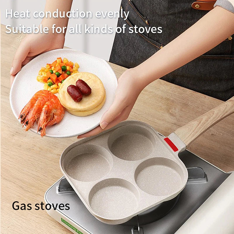 Non-stick Egg Pancake Four-hole Frying cooking Pan