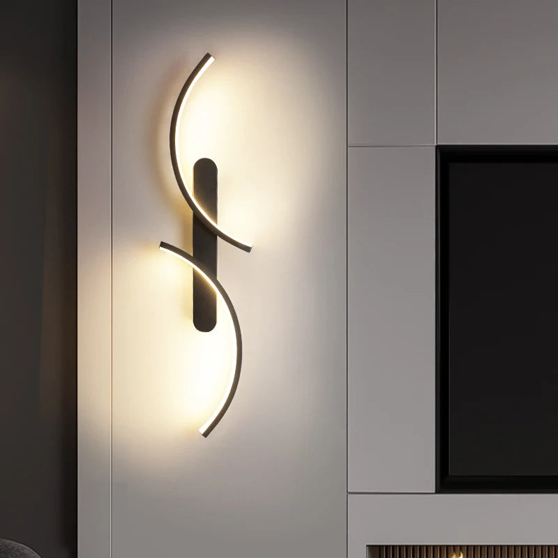 Modern Minimalist Wall Sconce Stylish Wall Lamp LED Sleek C Shape
