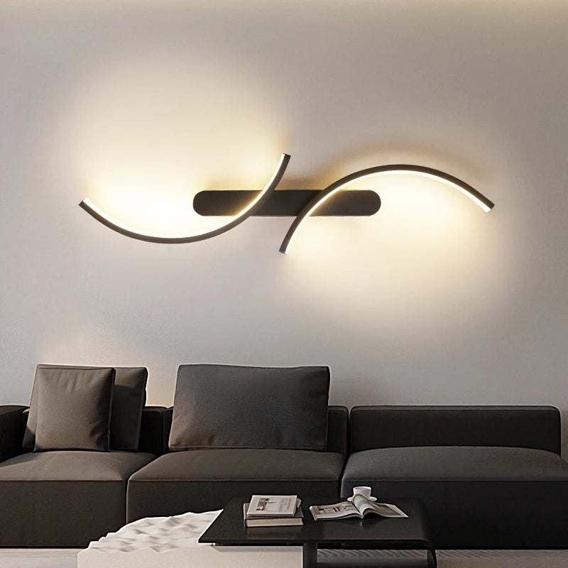 Modern Minimalist Wall Sconce Stylish Wall Lamp LED Sleek C Shape