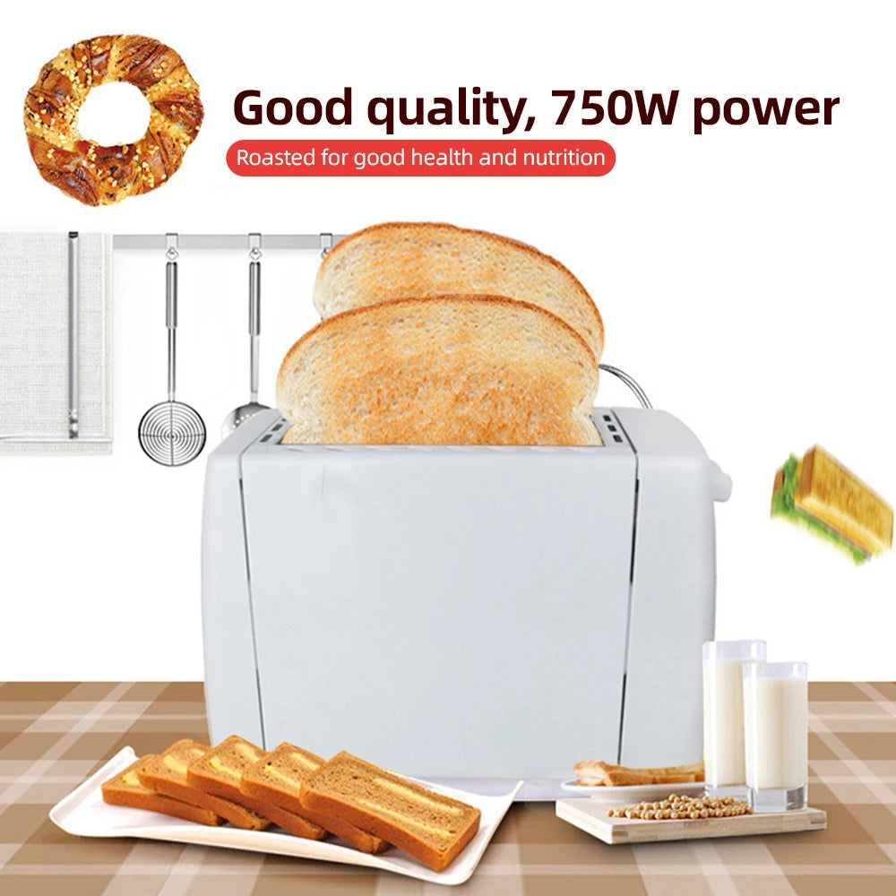 Toaster 2 Slice Wide Slot with 6 Preset Temperature and Timing Small Stainless Steel Bread Toaster with Manual Stop