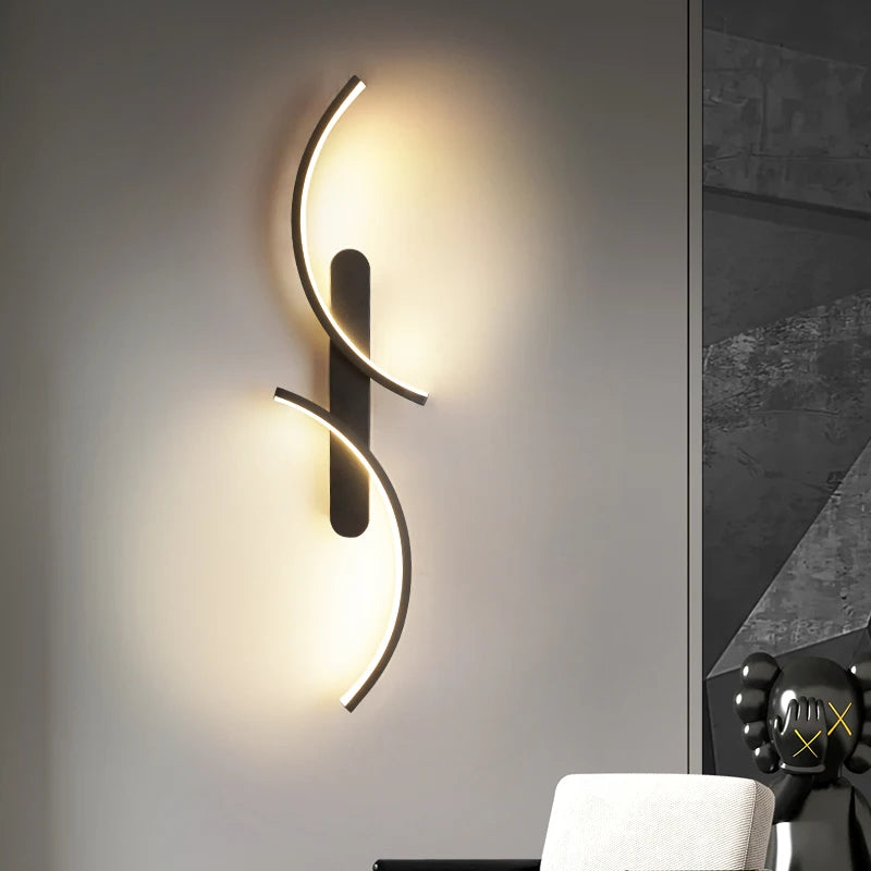 Modern Minimalist Wall Sconce Stylish Wall Lamp LED Sleek C Shape