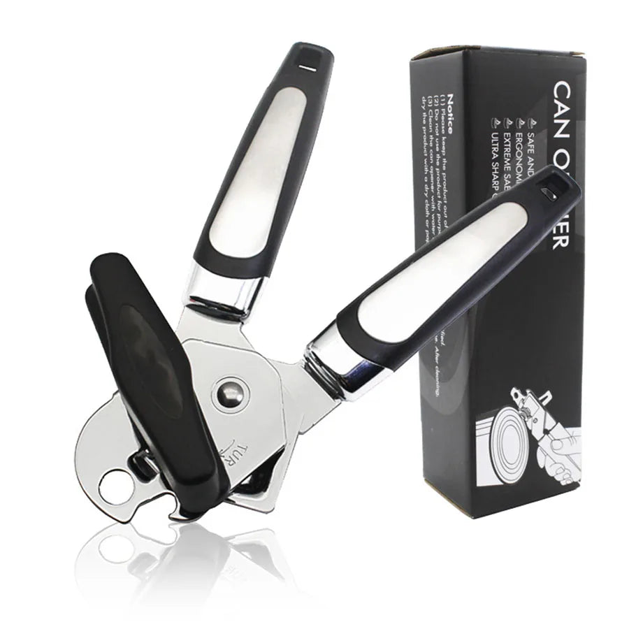 Can Opener Manual, Handheld Strong Heavy Duty Stainless Steel Can Opener