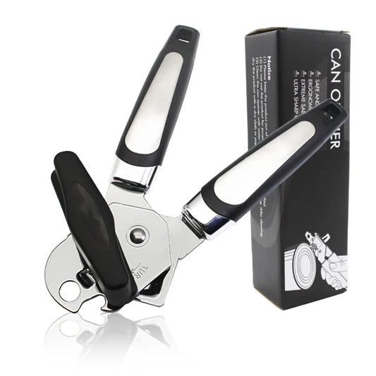 Can Opener Manual, Handheld Strong Heavy Duty Stainless Steel Can Opener