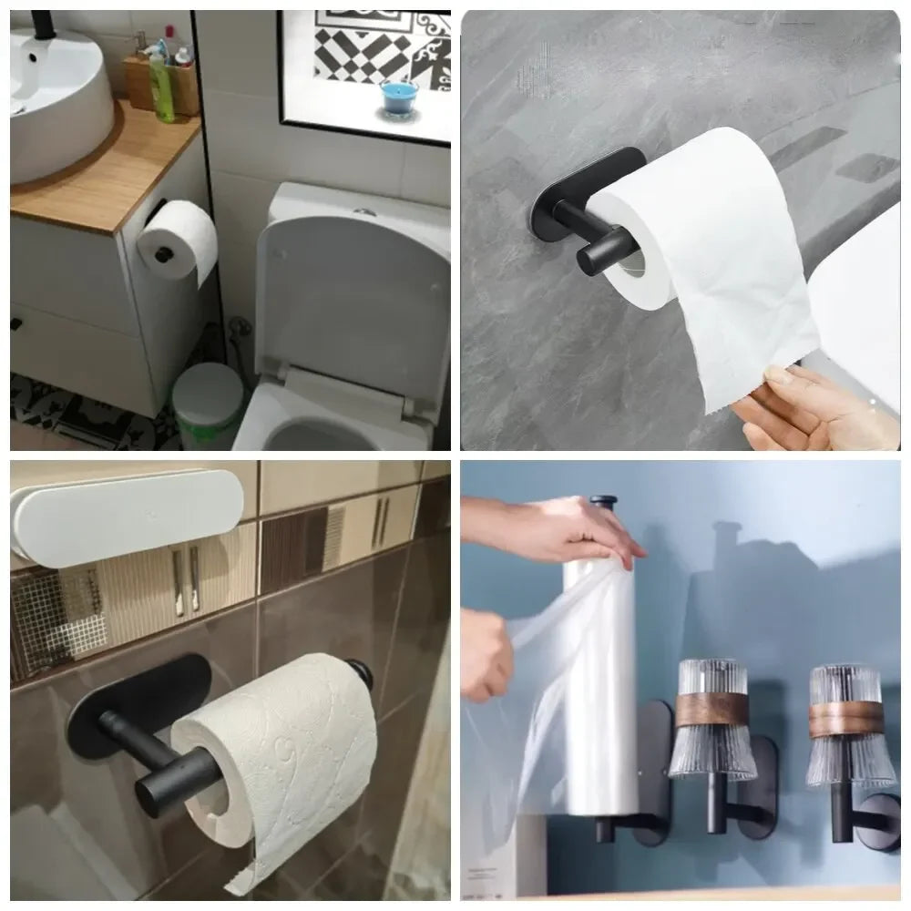 Self Adhesive Paper Towel Holder for Kitchen Cabinet,Bathroom Tissue and Towel Holder