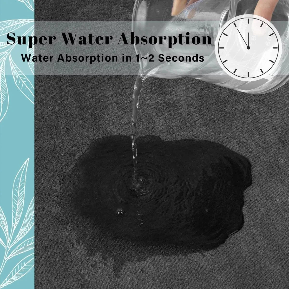 Solid Bathroom Non Slip Quick Drying Door Mat