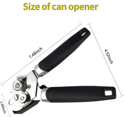 Can Opener Manual, Handheld Strong Heavy Duty Stainless Steel Can Opener