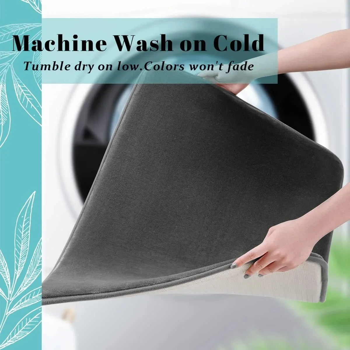 Solid Bathroom Non Slip Quick Drying Door Mat