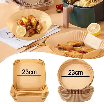 50pcs/set Disposable Air Fryer Parchment Oil and Water-proof Disposable Cooking Paper