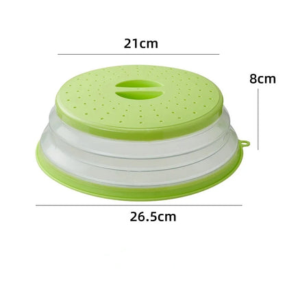 Microwave Splatter Cover Heating  Folding Cover Silicone Fresh-keeping Cover