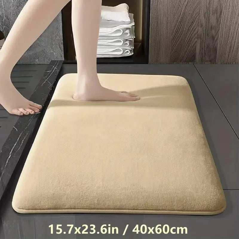 Solid Bathroom Non Slip Quick Drying Door Mat