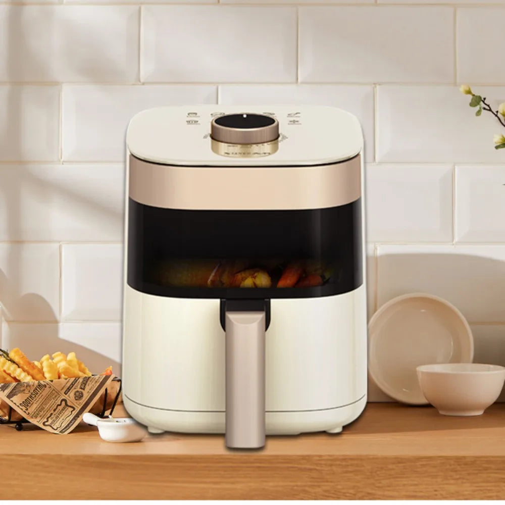 Air fryer - Home-use 5L large-capacity fryer, intelligent baking machine, multi-functional electric fryer, oven