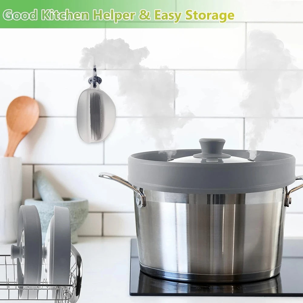 Microwave Splatter Cover Glass Microwave Cover for Food 10.5inch Foldable Microwave Plate Cover Silicone Splash Guard Food Cover