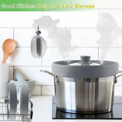 Microwave Splatter Cover Glass Microwave Cover for Food 10.5inch Foldable Microwave Plate Cover Silicone Splash Guard Food Cover