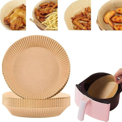 50pcs/set Disposable Air Fryer Parchment Oil and Water-proof Disposable Cooking Paper