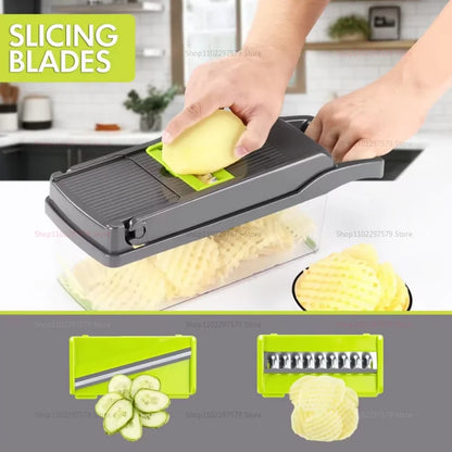 14/16 piece Portable Vegetable Chopper Cutting Tool