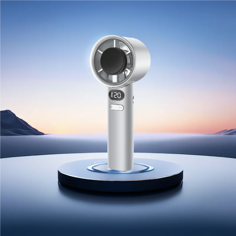 Portable Hand Fan , 120 Wind Speeds, Mini Bladeless Handheld Fan,